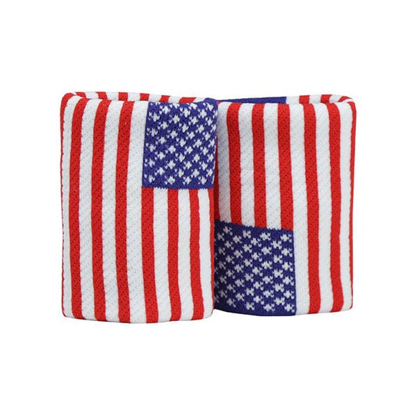 Tourna Tennis Flag Wristbands- America Flag (2 Pack)