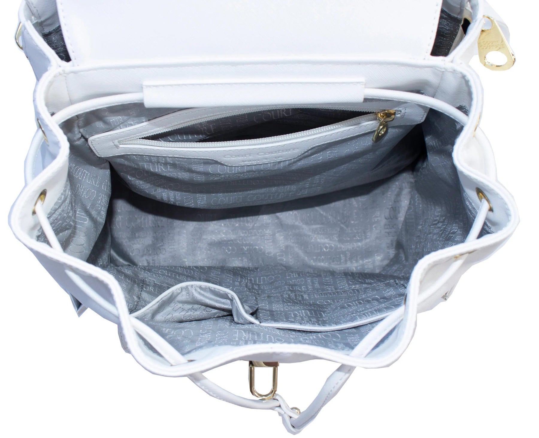 Court Couture Women s Hampton Embroidery White Tennis Backpack