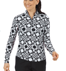 IBKUL Women's Long Sleeve Mock Neck Top
