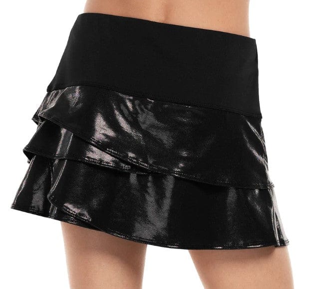 Lucky In Love Girl's Shiny Scallop Tennis Skirt