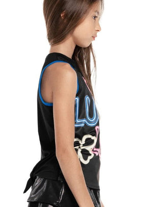 Lucky In Love Girl's Glow With Love Tennis Tank