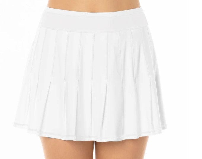 Lucky In Love Womens Long Retro Pleated Tennis Skirt