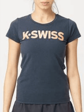 K- Swiss Women's Hypercourt Logo Tee Shirt - Graystone