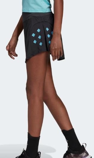 Adidas Women's Paris Match Tennis Skirt - Carbon / Pulse Aqua