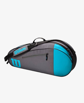 Wilson Team 3pk Tennis Bag - Grey / Blue Tennis Bags 