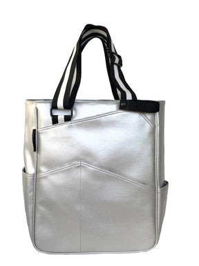 Maggie Mather Tennis Tote - Silver