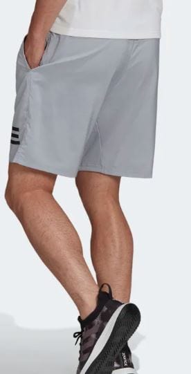 Adidas Men's Club 3-Stripes Tennis Shorts - Halo Silver / Black