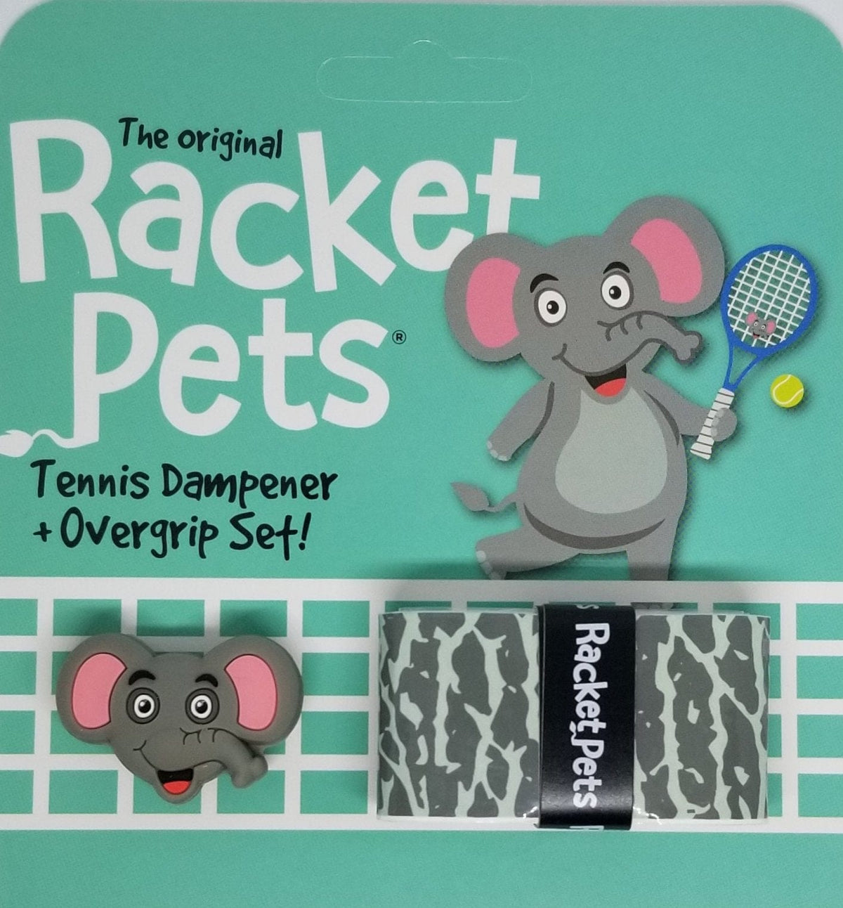 Racket Pets Elephant Overgrip & Dampener Set