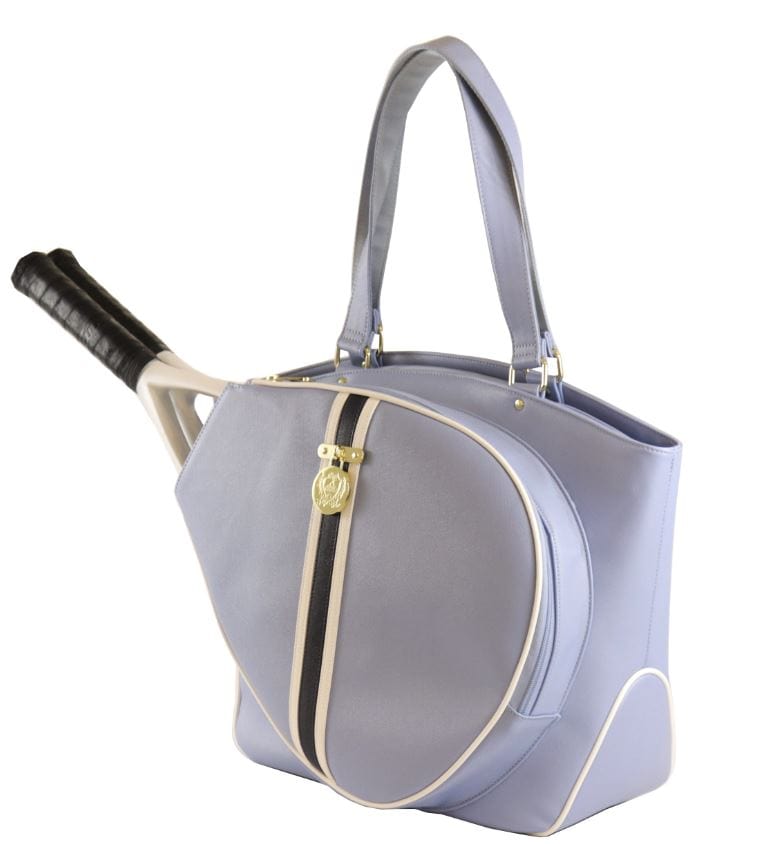 Court Couture Cassanova Striped Sky Blue Tennis Tote