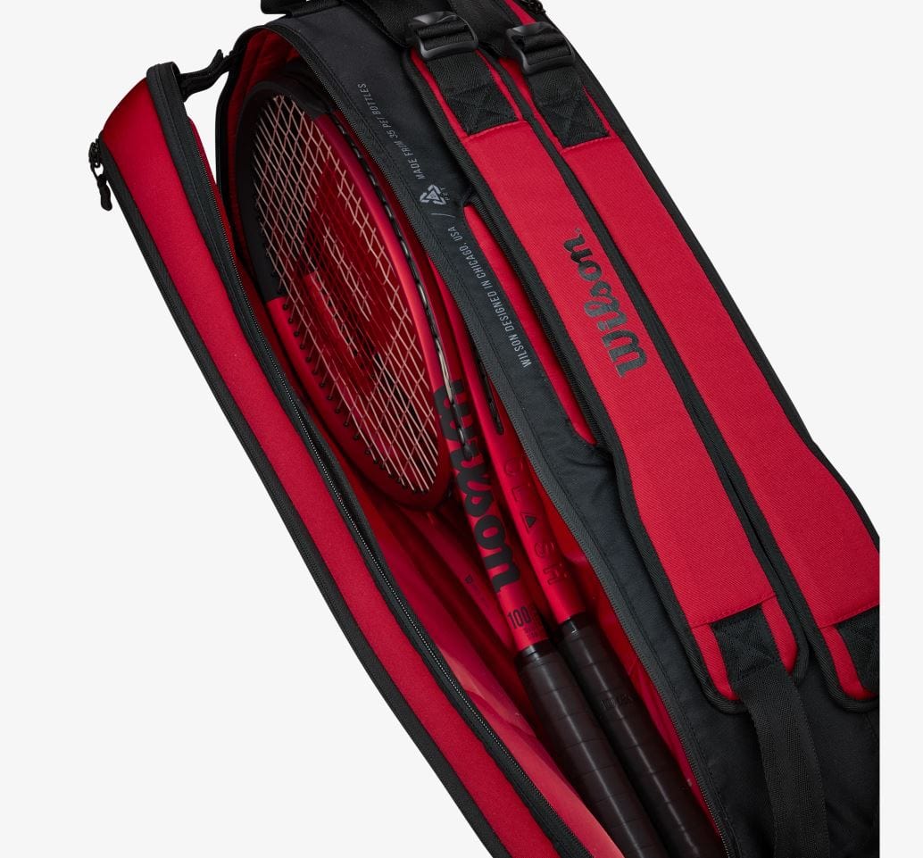 Wilson Clash V2 Super Tour 6 Pack Tennis Bag Red